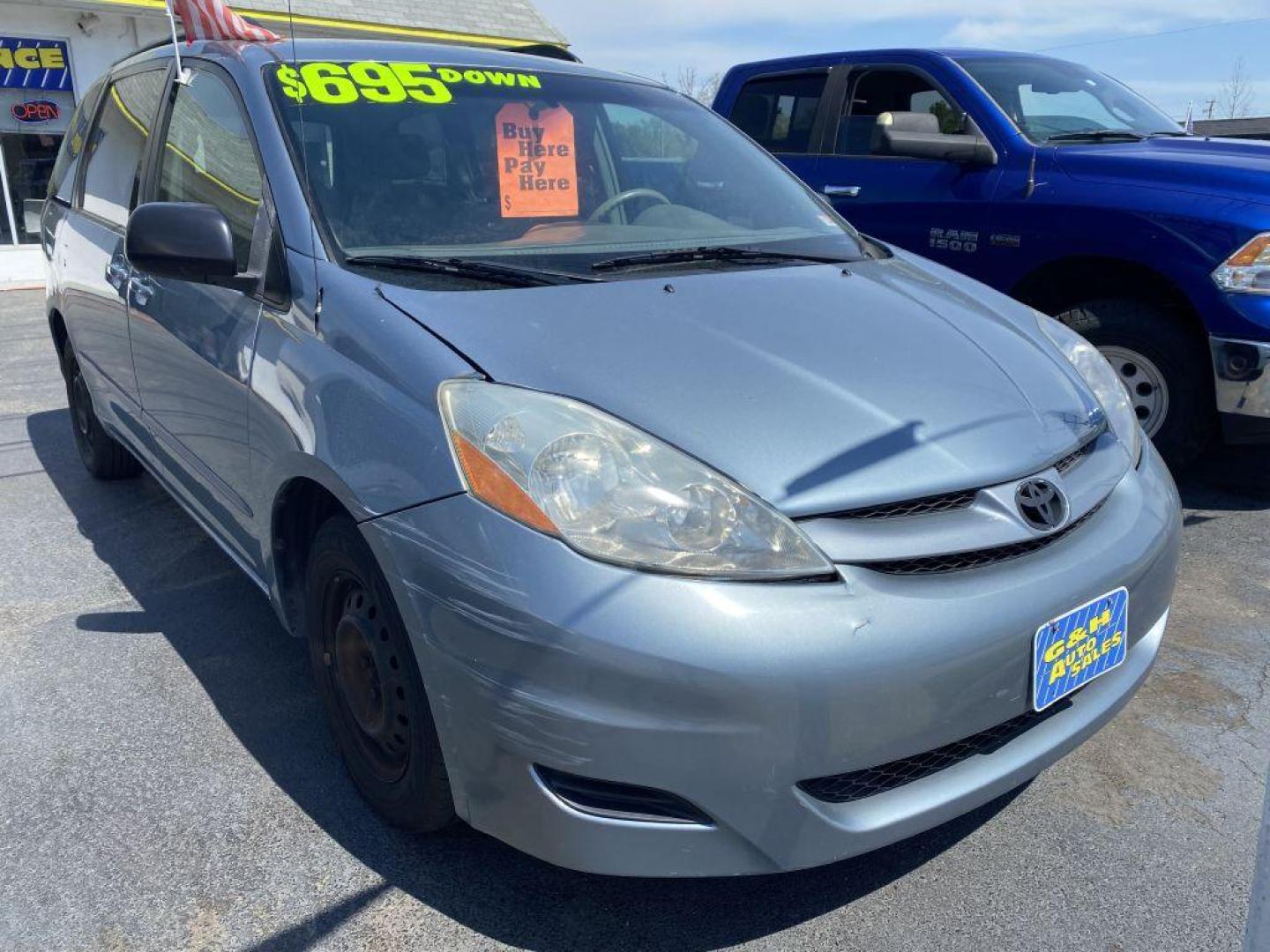 2007 BLUE TOYOTA SIENNA CE (5TDZK23C87S) with an 3.5L engine, Automatic transmission, located at 930 E Little Creek Road, Norfolk, VA, 23518, (757) 588-0420, 36.915051, -76.244408 - Photo#0