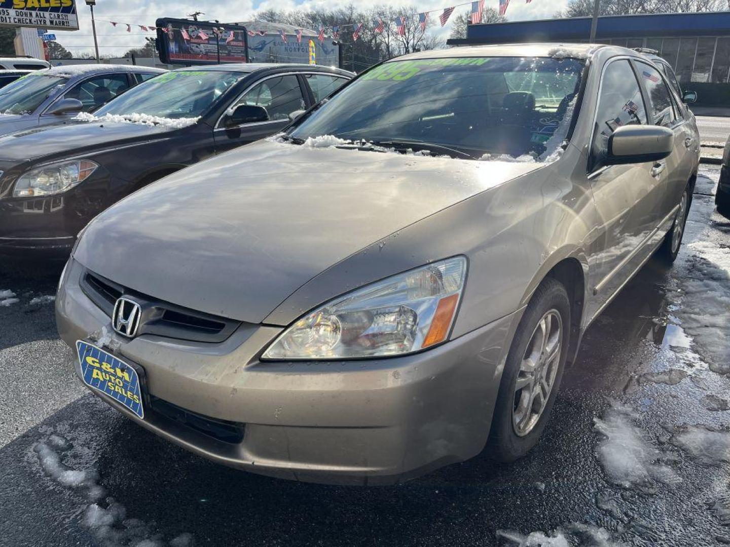 2006 GOLD HONDA ACCORD EX (1HGCM56786A) with an 2.4L engine, Automatic transmission, located at 930 E Little Creek Road, Norfolk, VA, 23518, (757) 588-0420, 36.915051, -76.244408 - Photo#0