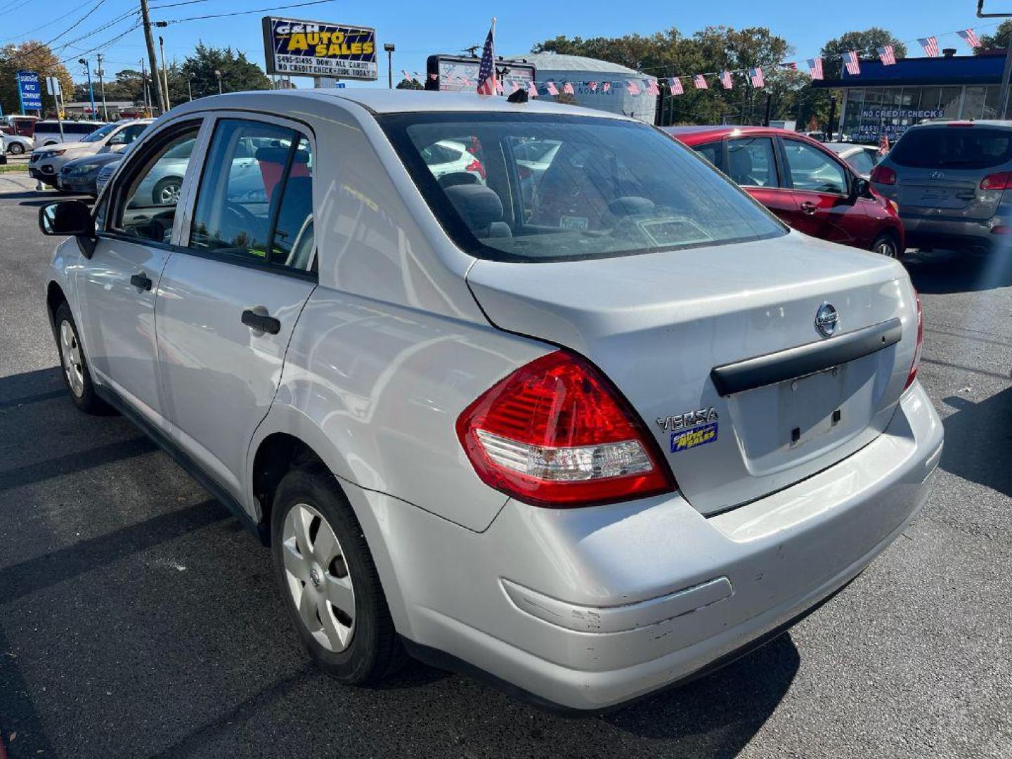 2010 SILVER NISSAN VERSA S (3N1CC1APXAL) with an 1.6L engine, 4-Speed Manual transmission, located at 930 E Little Creek Road, Norfolk, VA, 23518, (757) 588-0420, 36.915051, -76.244408 - Photo#3