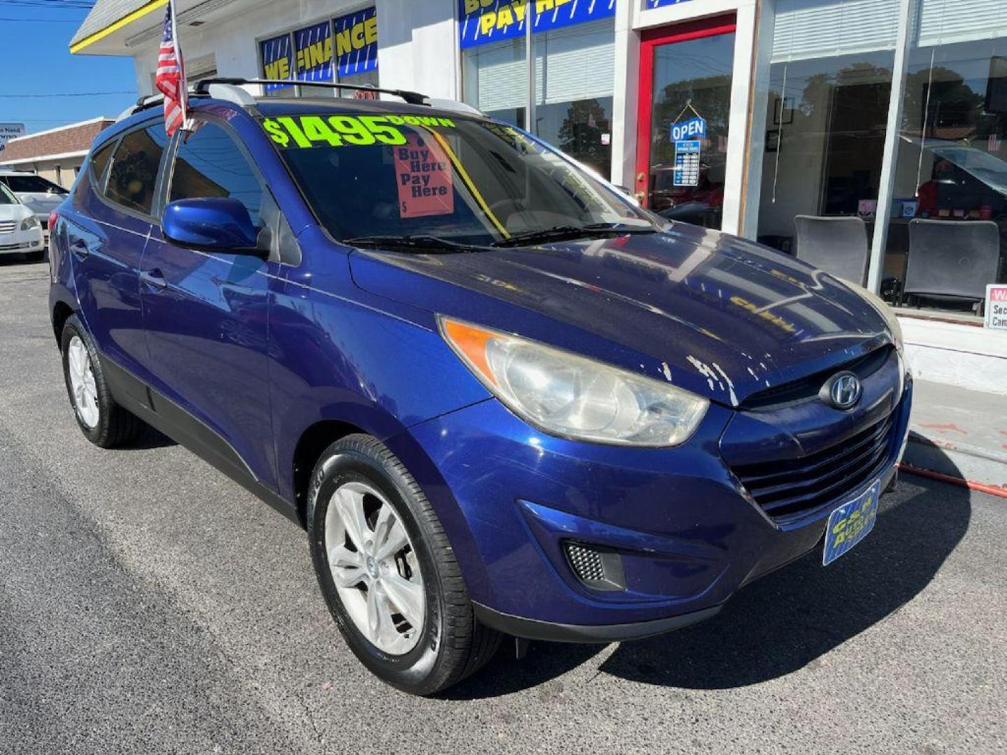 2011 BLUE HYUNDAI TUCSON GLS (KM8JU3AC6BU) with an 2.4L engine, Automatic transmission, located at 930 E Little Creek Road, Norfolk, VA, 23518, (757) 588-0420, 36.915051, -76.244408 - Photo#0