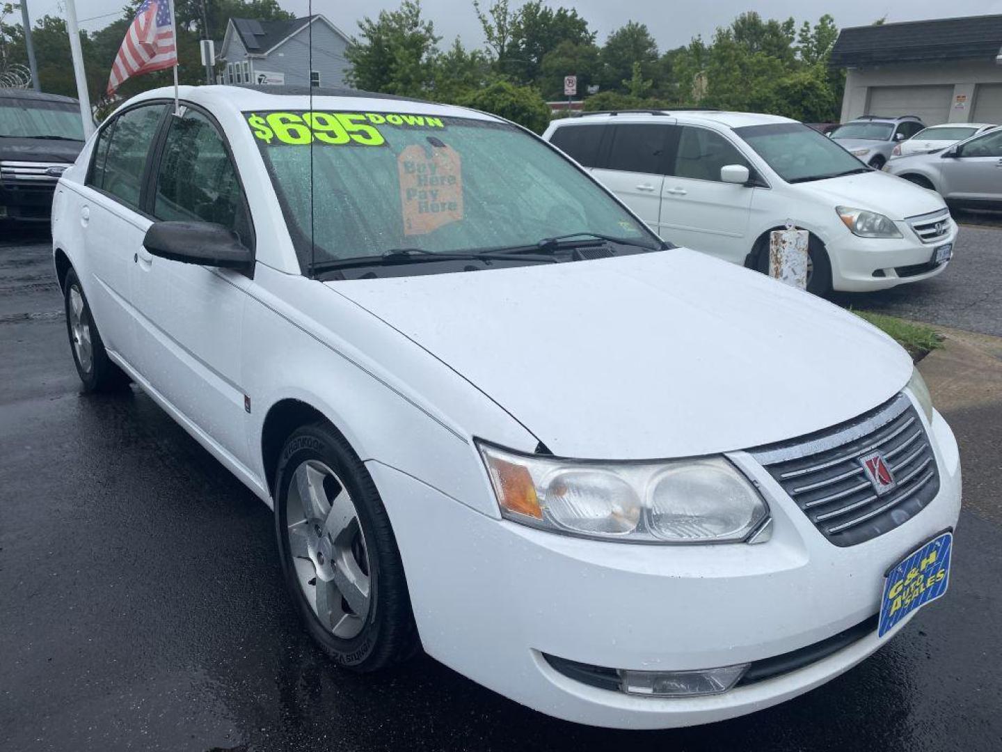 2007 WHITE SATURN ION LEVEL 3 (1G8AL58BX7Z) with an 2.4L engine, Automatic transmission, located at 930 E Little Creek Road, Norfolk, VA, 23518, (757) 588-0420, 36.915051, -76.244408 - Photo#0