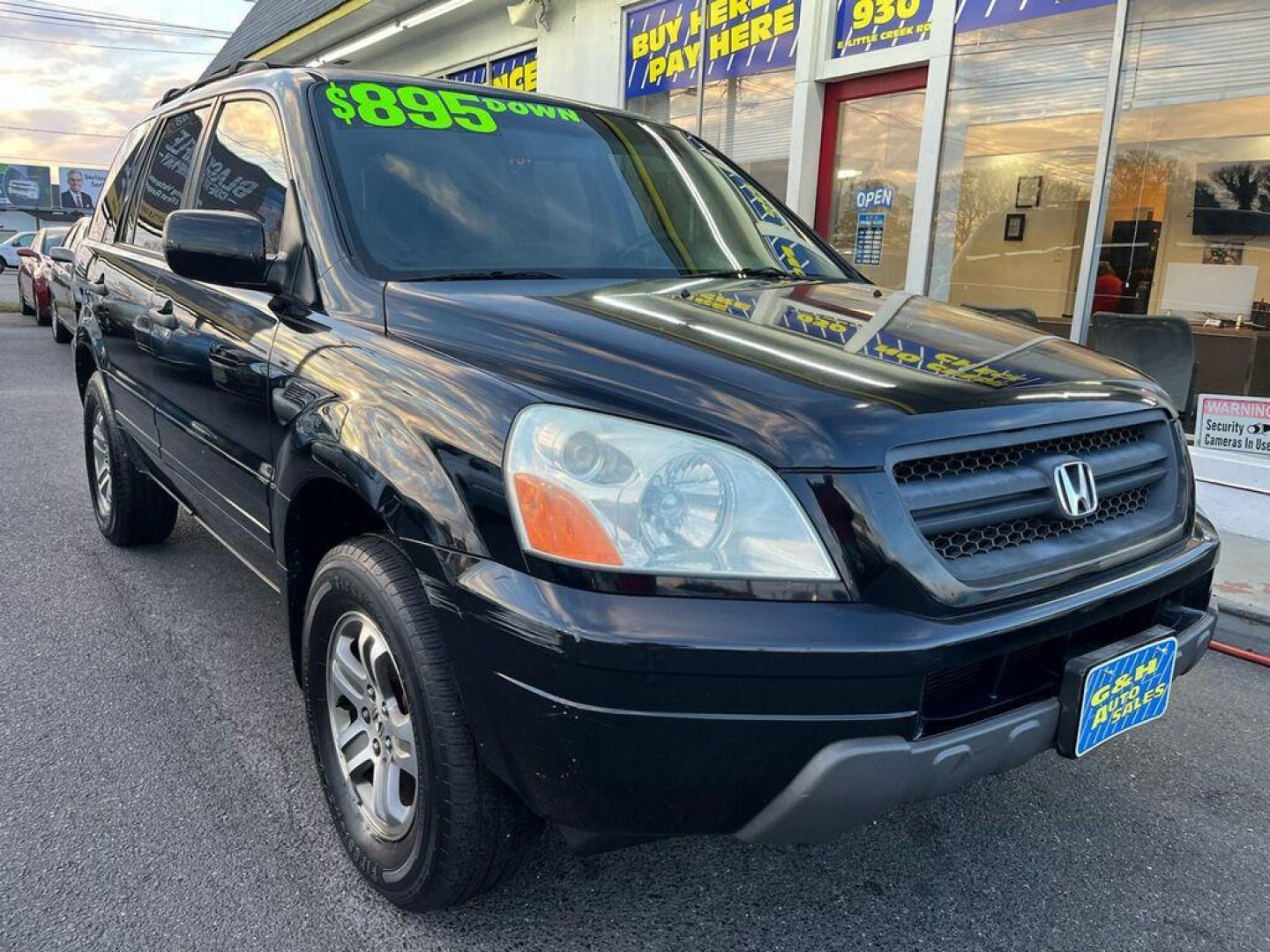 2004 BLACK HONDA PILOT EX (5FNYF18464B) with an 3.5L engine, Automatic transmission, located at 930 E Little Creek Road, Norfolk, VA, 23518, (757) 588-0420, 36.915051, -76.244408 - Photo#0