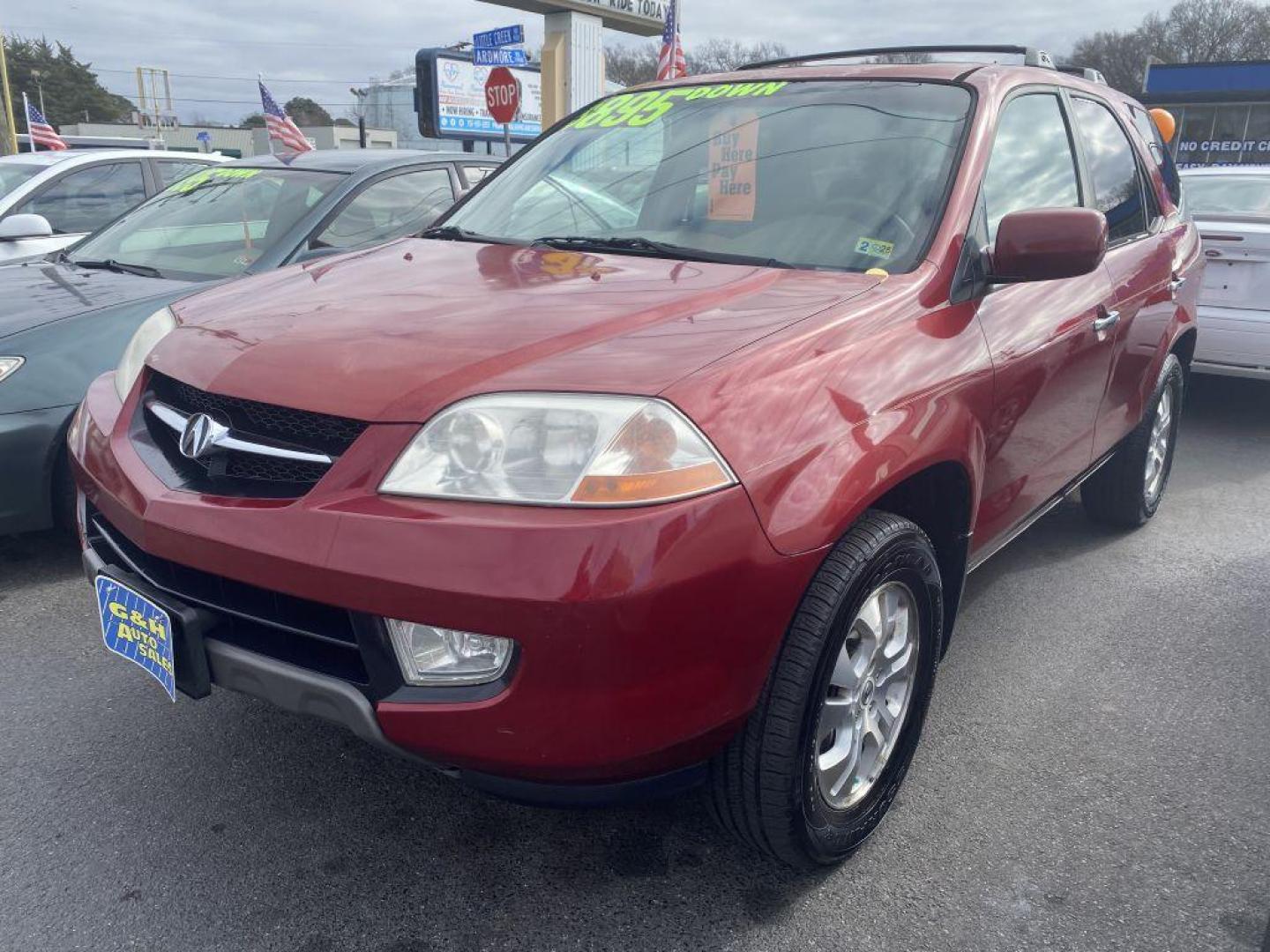 2003 RED ACURA MDX TOURING (2HNYD18973H) with an 3.5L engine, Automatic transmission, located at 930 E Little Creek Road, Norfolk, VA, 23518, (757) 588-0420, 36.915051, -76.244408 - Photo#0