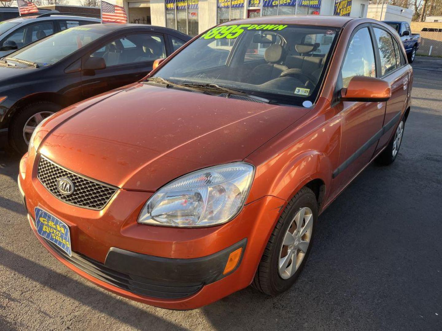 2009 ORANGE KIA RIO 5 SX (KNADE243996) with an 1.6L engine, Automatic transmission, located at 930 E Little Creek Road, Norfolk, VA, 23518, (757) 588-0420, 36.915051, -76.244408 - Photo#0