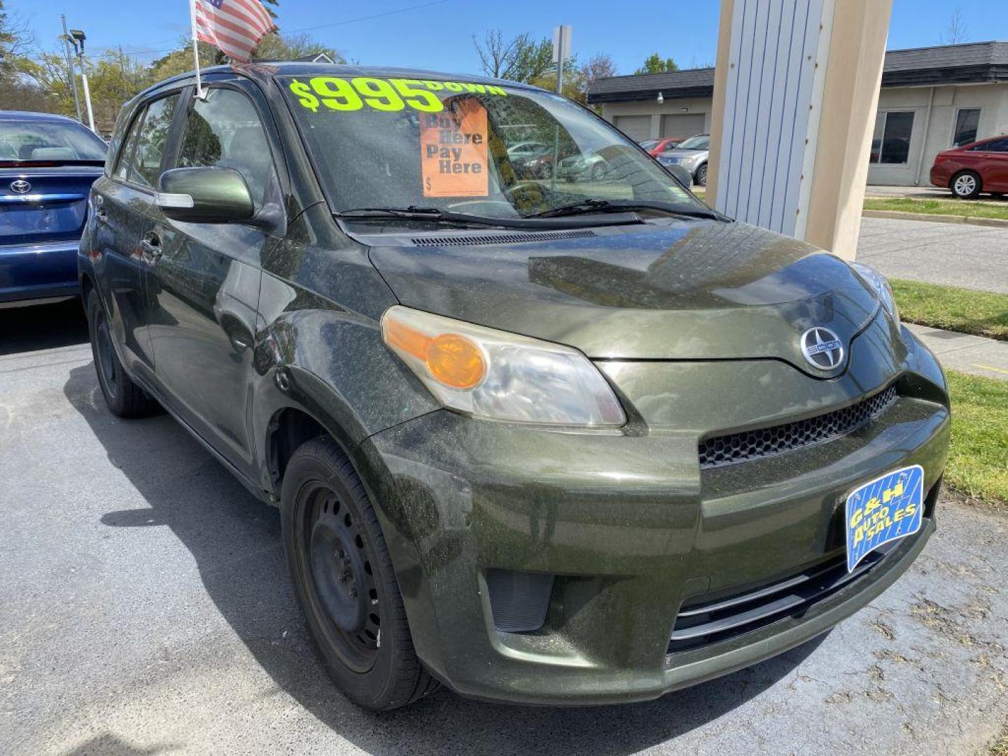 2012 GREEN SCION XD (JTKKU4B42C1) with an 1.8L engine, Automatic transmission, located at 930 E Little Creek Road, Norfolk, VA, 23518, (757) 588-0420, 36.915051, -76.244408 - Photo#0