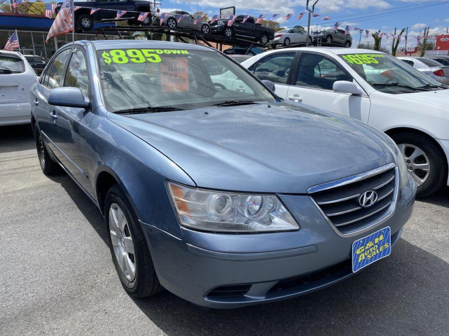 2009 BLUE HYUNDAI SONATA GLS (5NPET46C79H) with an 2.4L engine, Automatic transmission, located at 930 E Little Creek Road, Norfolk, VA, 23518, (757) 588-0420, 36.915051, -76.244408 - Photo#0