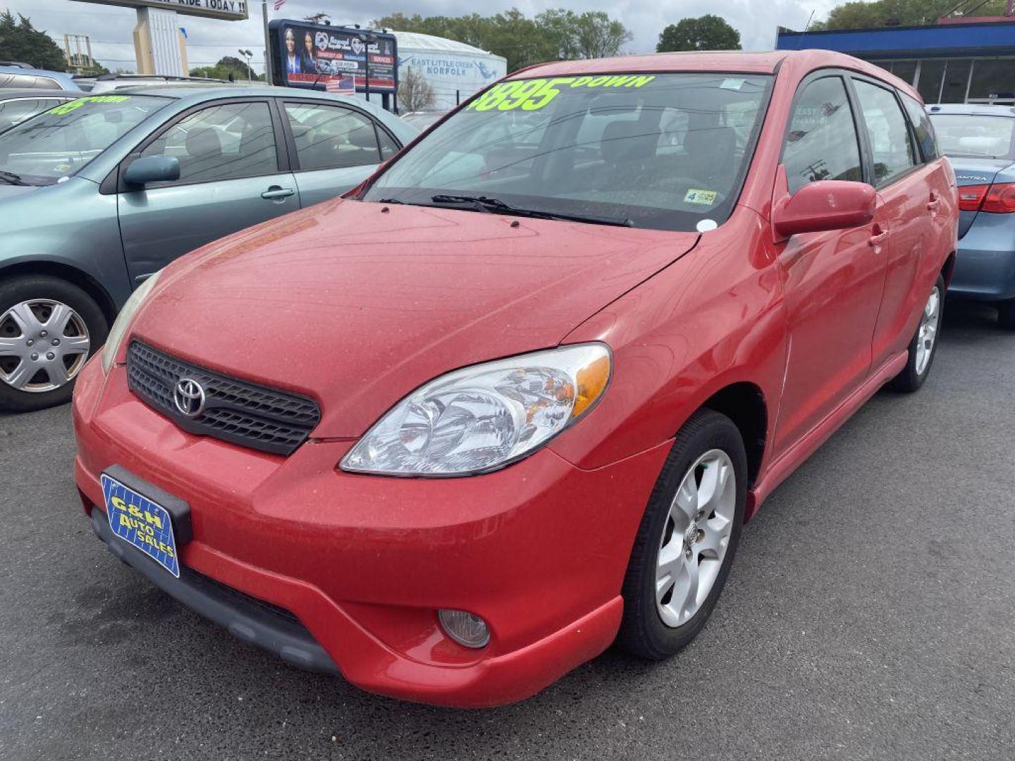 2008 RED TOYOTA COROLLA MATRIX XR (2T1KR30E98C) with an 1.8L engine, Automatic transmission, located at 930 E Little Creek Road, Norfolk, VA, 23518, (757) 588-0420, 36.915051, -76.244408 - Photo#0