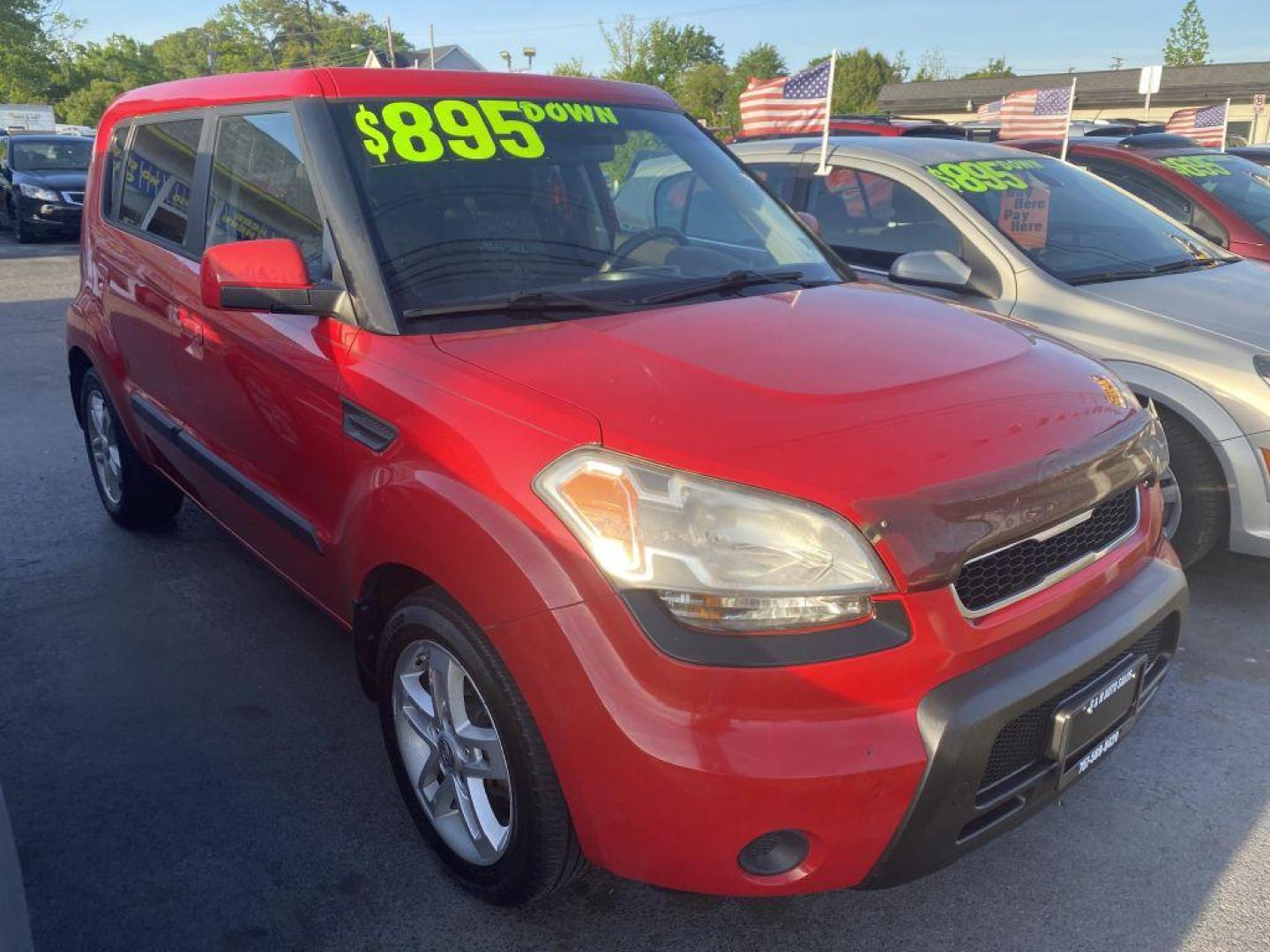 2010 RED KIA SOUL SOUL (KNDJT2A25A7) with an 2.0L engine, Automatic transmission, located at 930 E Little Creek Road, Norfolk, VA, 23518, (757) 588-0420, 36.915051, -76.244408 - Photo#0