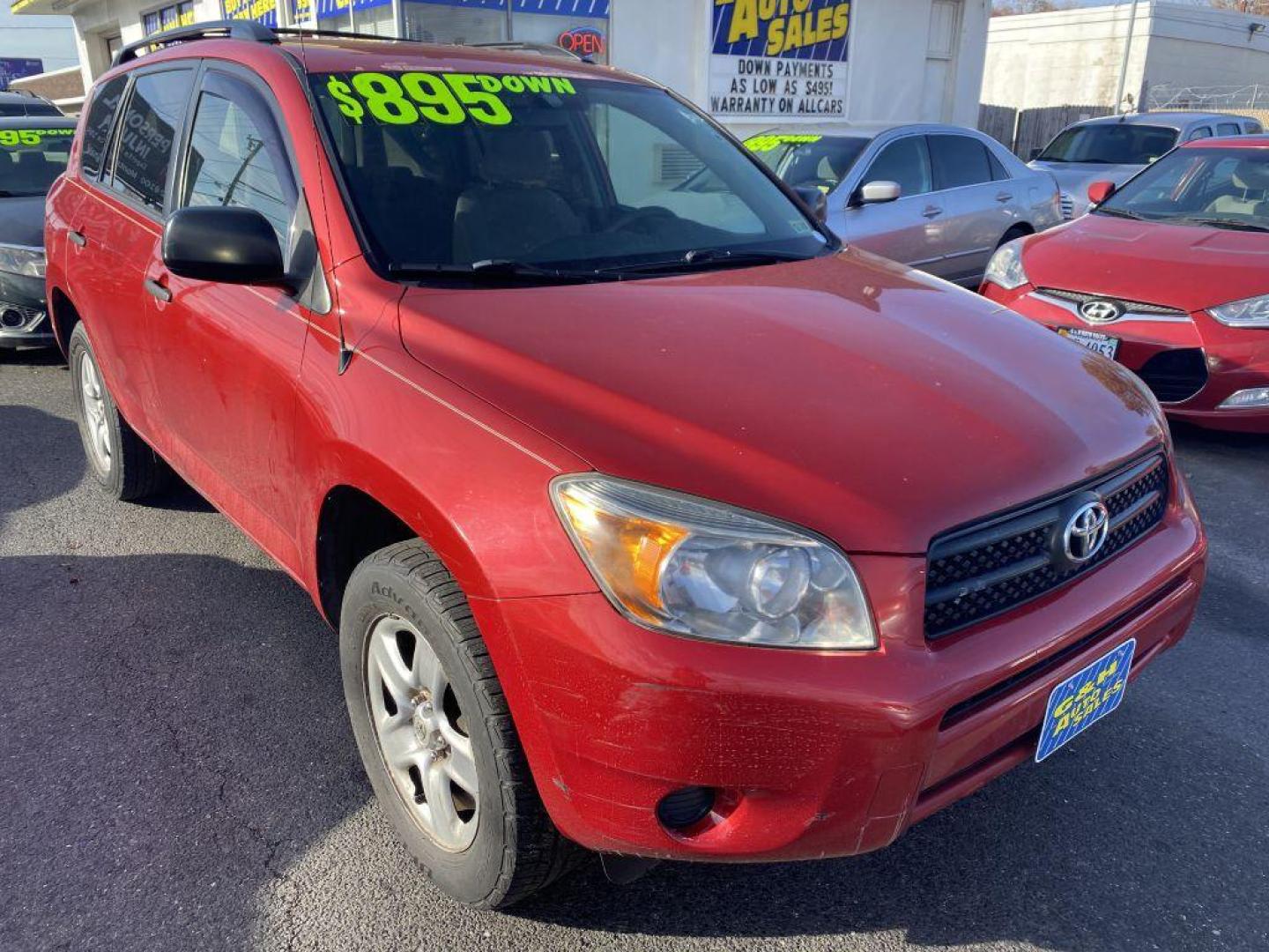 2007 RED TOYOTA RAV4 (JTMZD33VX75) with an 2.4L engine, Automatic transmission, located at 930 E Little Creek Road, Norfolk, VA, 23518, (757) 588-0420, 36.915051, -76.244408 - Photo#0