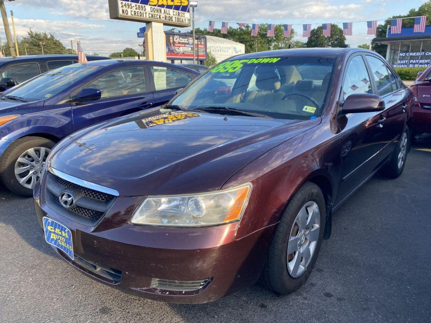 2006 BURG HYUNDAI SONATA GL (5NPET46C96H) with an 2.4L engine, Automatic transmission, located at 930 E Little Creek Road, Norfolk, VA, 23518, (757) 588-0420, 36.915051, -76.244408 - Photo#0