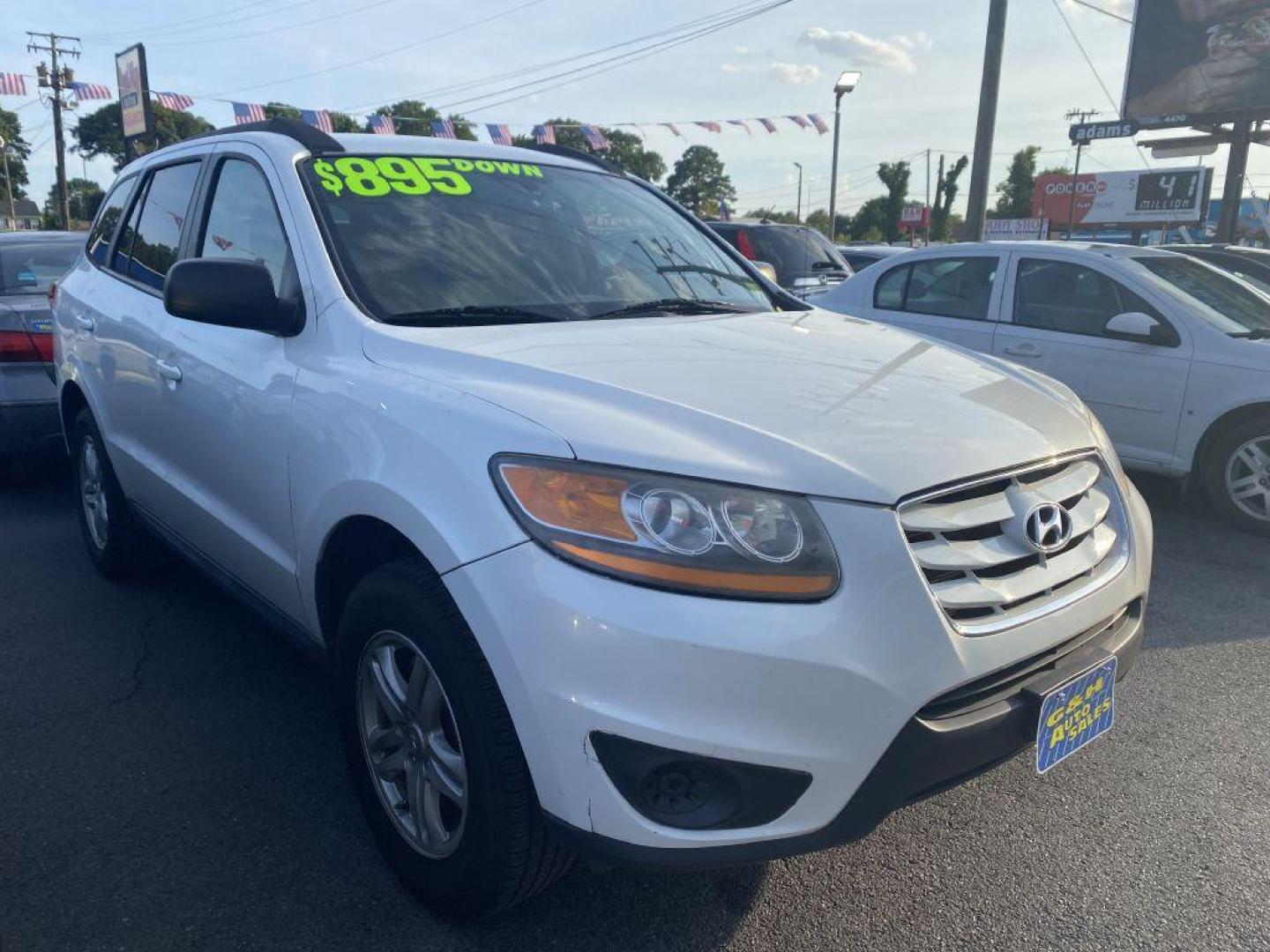 2011 WHITE HYUNDAI SANTA FE GLS (5XYZGDAB9BG) with an 2.4L engine, Automatic transmission, located at 930 E Little Creek Road, Norfolk, VA, 23518, (757) 588-0420, 36.915051, -76.244408 - Photo#0