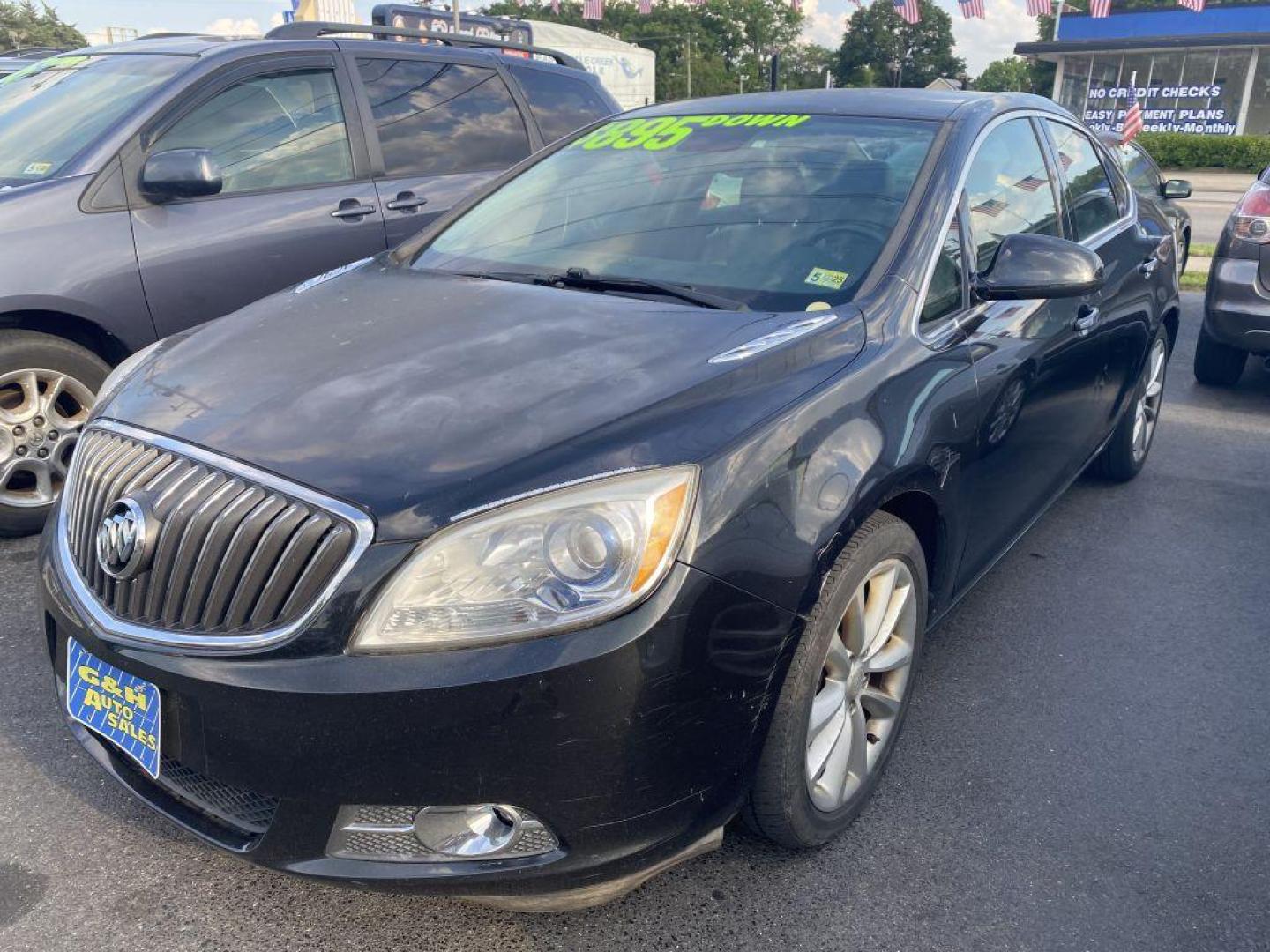 2013 BLACK BUICK VERANO (1G4PP5SK5D4) with an 2.4L engine, Automatic transmission, located at 930 E Little Creek Road, Norfolk, VA, 23518, (757) 588-0420, 36.915051, -76.244408 - Photo#0