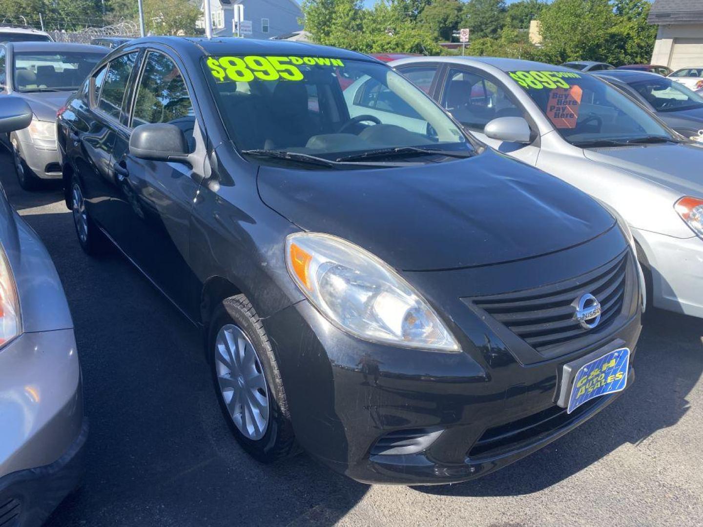 2014 BLACK NISSAN VERSA S (3N1CN7AP2EL) with an 1.6L engine, Manual transmission, located at 930 E Little Creek Road, Norfolk, VA, 23518, (757) 588-0420, 36.915051, -76.244408 - Photo#0