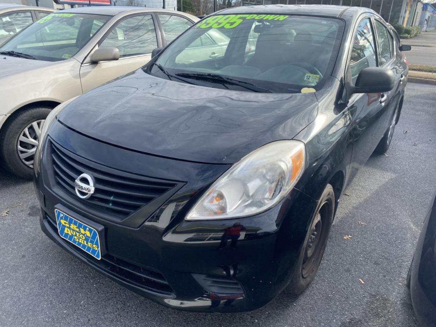 2014 BLACK NISSAN VERSA S (3N1CN7AP2EL) with an 1.6L engine, Manual transmission, located at 930 E Little Creek Road, Norfolk, VA, 23518, (757) 588-0420, 36.915051, -76.244408 - -NO CREDIT CHECK -2YR ENGINE and TRANSMISSION WARRANTY -$495-$895 DOWN - Photo#0