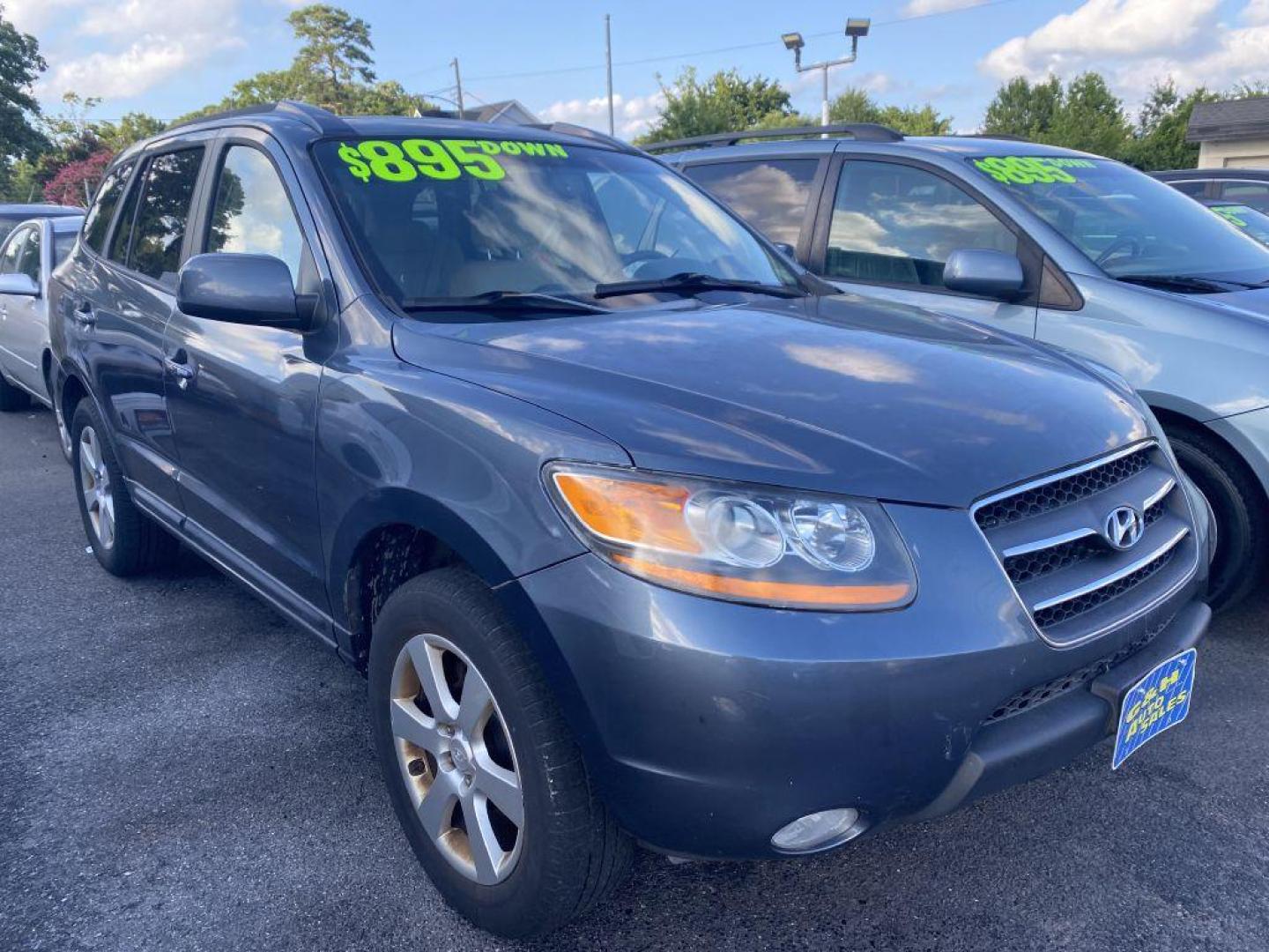 2008 BLUE HYUNDAI SANTA FE SE (5NMSH13E58H) with an 3.3L engine, Automatic transmission, located at 930 E Little Creek Road, Norfolk, VA, 23518, (757) 588-0420, 36.915051, -76.244408 - Photo#0