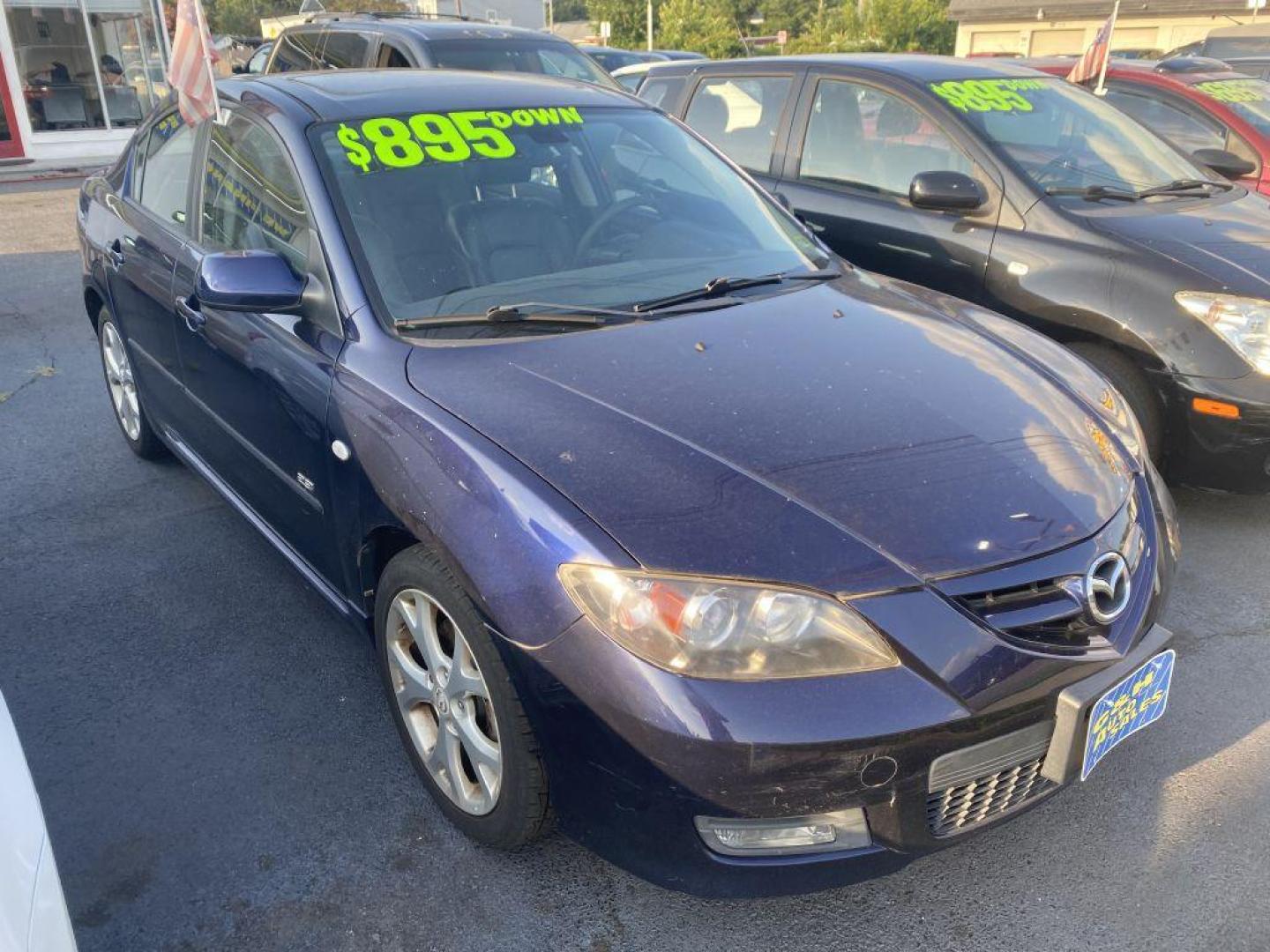 2008 BLUE MAZDA 3 S (JM1BK323981) with an 2.3L engine, Manual transmission, located at 930 E Little Creek Road, Norfolk, VA, 23518, (757) 588-0420, 36.915051, -76.244408 - Photo#0