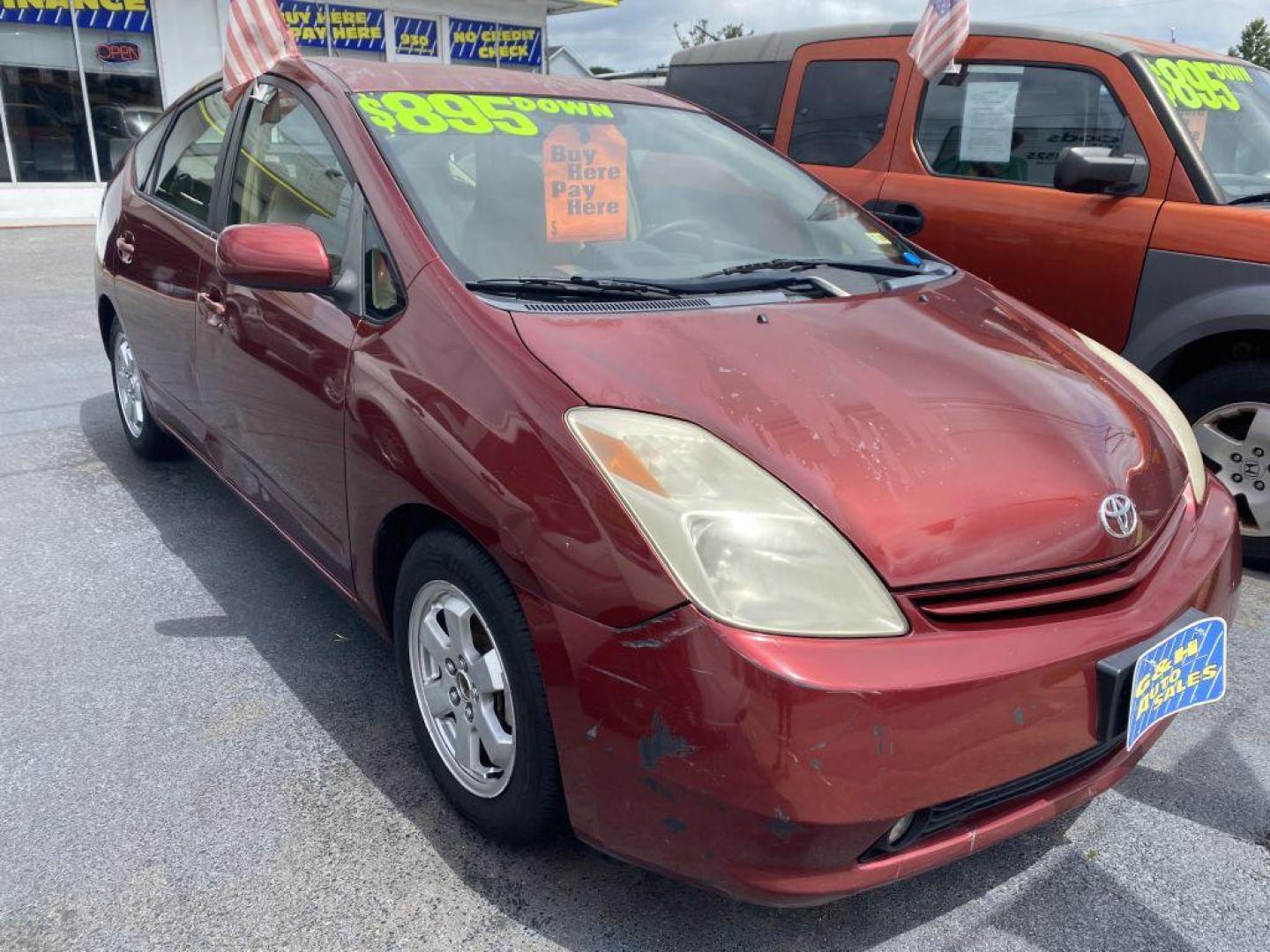 2005 RED TOYOTA PRIUS (JTDKB20UX57) with an 1.5L engine, Automatic transmission, located at 930 E Little Creek Road, Norfolk, VA, 23518, (757) 588-0420, 36.915051, -76.244408 - Photo#0