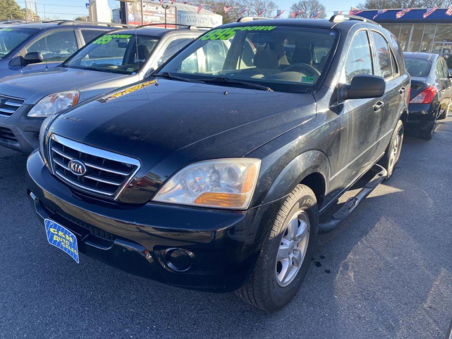 2008 BLACK KIA SORENTO EX (KNDJC735385) with an 3.3L engine, Automatic transmission, located at 930 E Little Creek Road, Norfolk, VA, 23518, (757) 588-0420, 36.915051, -76.244408 - Photo#0