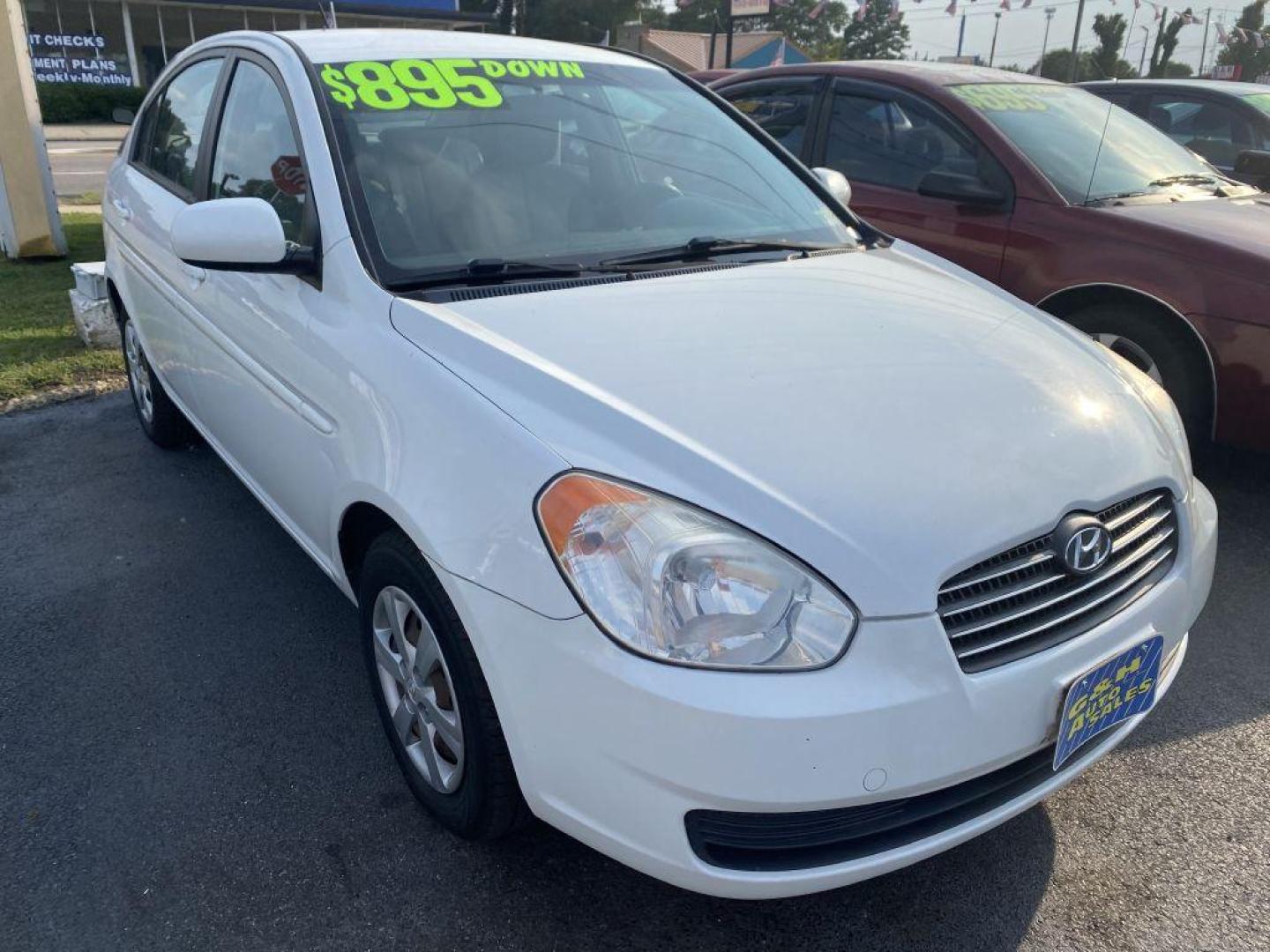 2010 WHITE HYUNDAI ACCENT GLS (KMHCN4ACXAU) with an 1.6L engine, Automatic transmission, located at 930 E Little Creek Road, Norfolk, VA, 23518, (757) 588-0420, 36.915051, -76.244408 - Photo#0