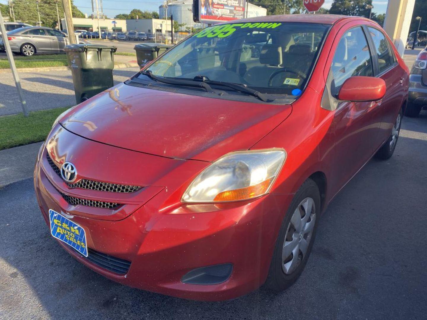 2007 RED TOYOTA YARIS (JTDBT903971) with an 1.5L engine, Automatic transmission, located at 930 E Little Creek Road, Norfolk, VA, 23518, (757) 588-0420, 36.915051, -76.244408 - Photo#0