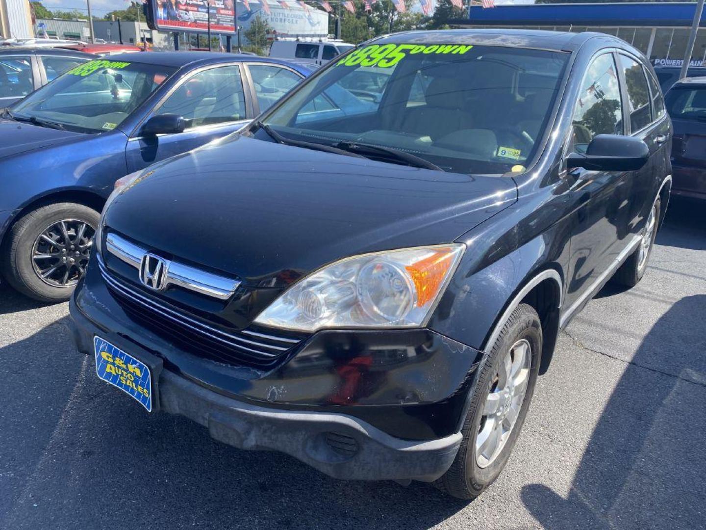 2008 BLACK HONDA CR-V EX (JHLRE38578C) with an 2.4L engine, Automatic transmission, located at 930 E Little Creek Road, Norfolk, VA, 23518, (757) 588-0420, 36.915051, -76.244408 - Photo#0