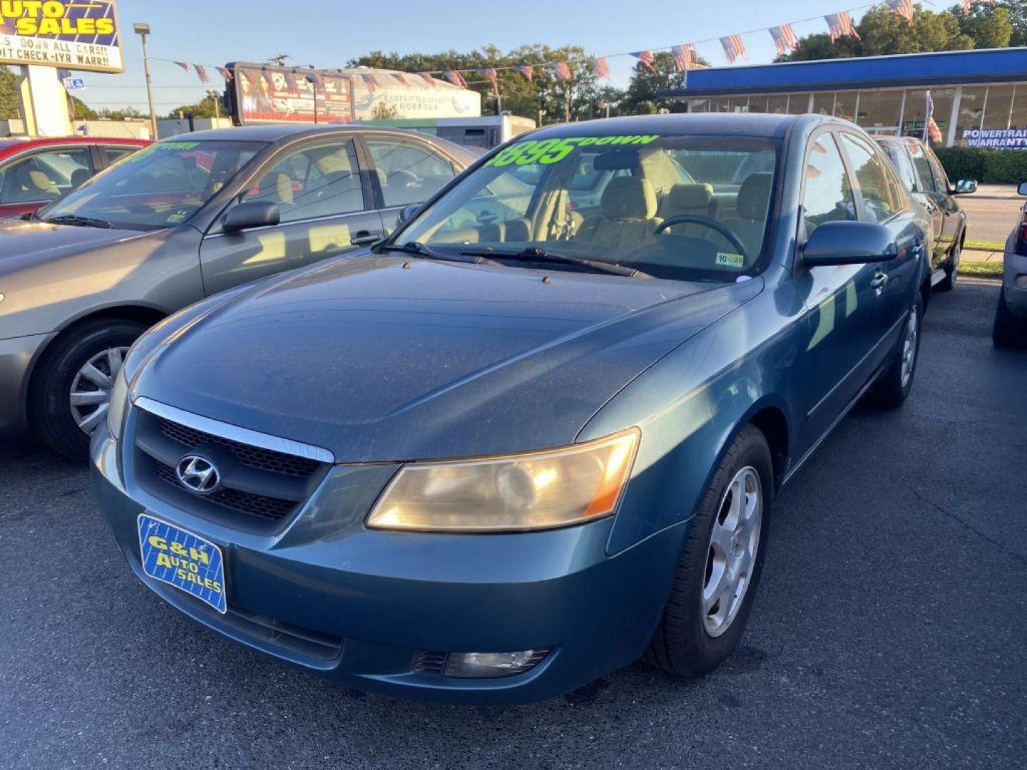 2006 BLUE HYUNDAI SONATA GLS (5NPEU46F76H) with an 3.3L engine, Automatic transmission, located at 930 E Little Creek Road, Norfolk, VA, 23518, (757) 588-0420, 36.915051, -76.244408 - Photo#0