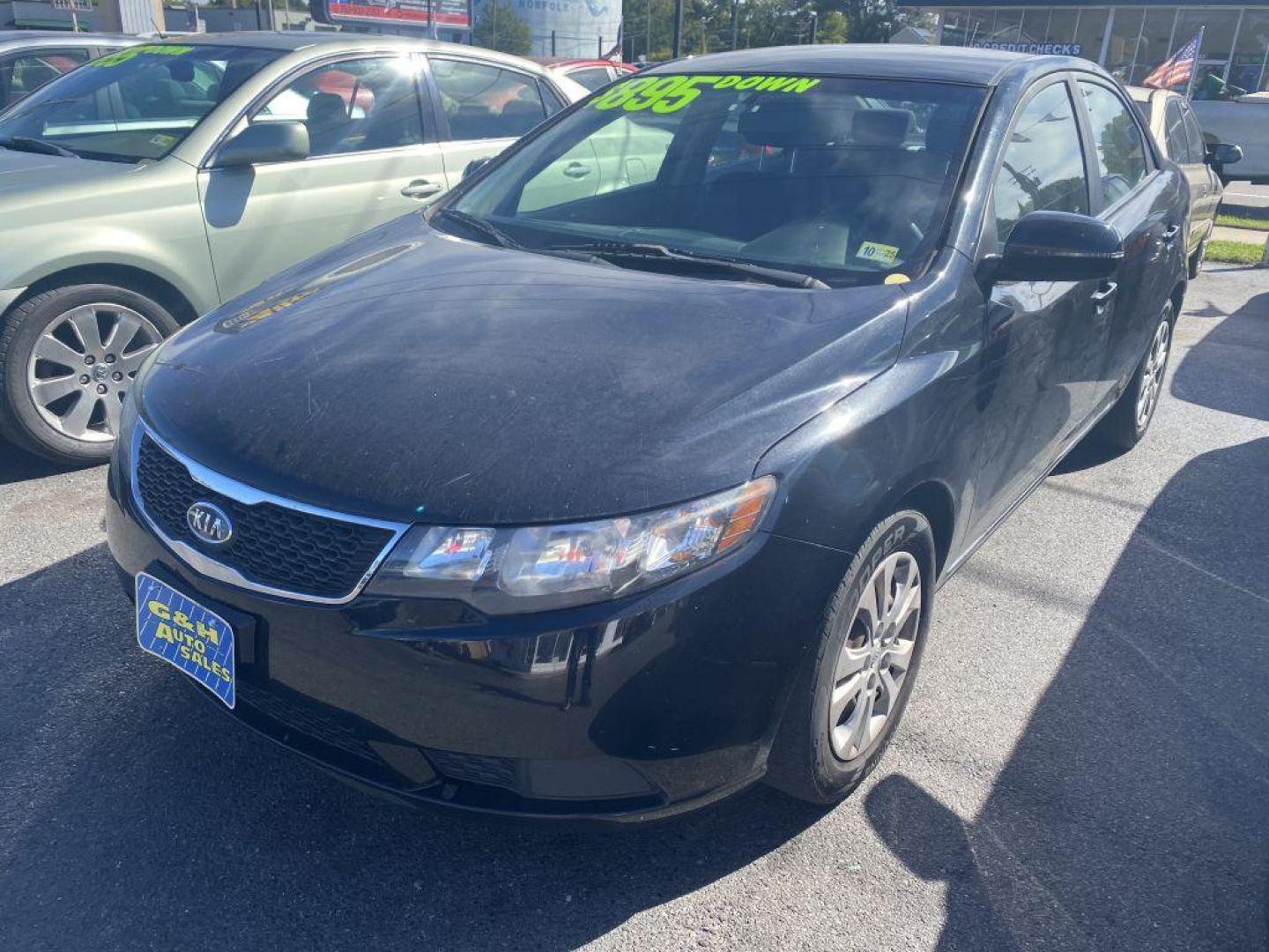 2012 BLACK KIA FORTE EX (KNAFU4A23C5) with an 2.0L engine, Automatic transmission, located at 930 E Little Creek Road, Norfolk, VA, 23518, (757) 588-0420, 36.915051, -76.244408 - Photo#0