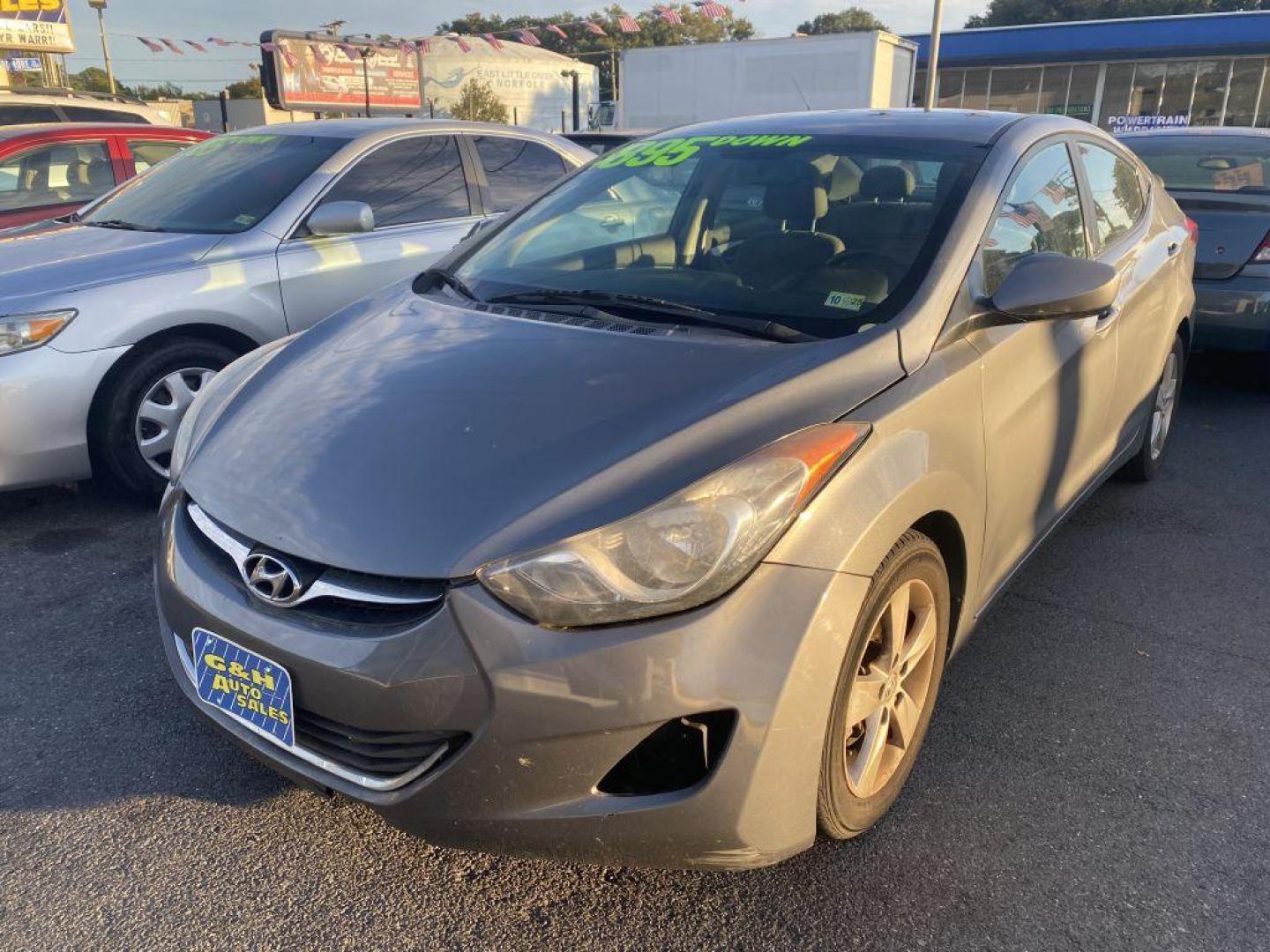 2013 GRAY HYUNDAI ELANTRA GLS (5NPDH4AE6DH) with an 1.8L engine, Automatic transmission, located at 930 E Little Creek Road, Norfolk, VA, 23518, (757) 588-0420, 36.915051, -76.244408 - Photo#0