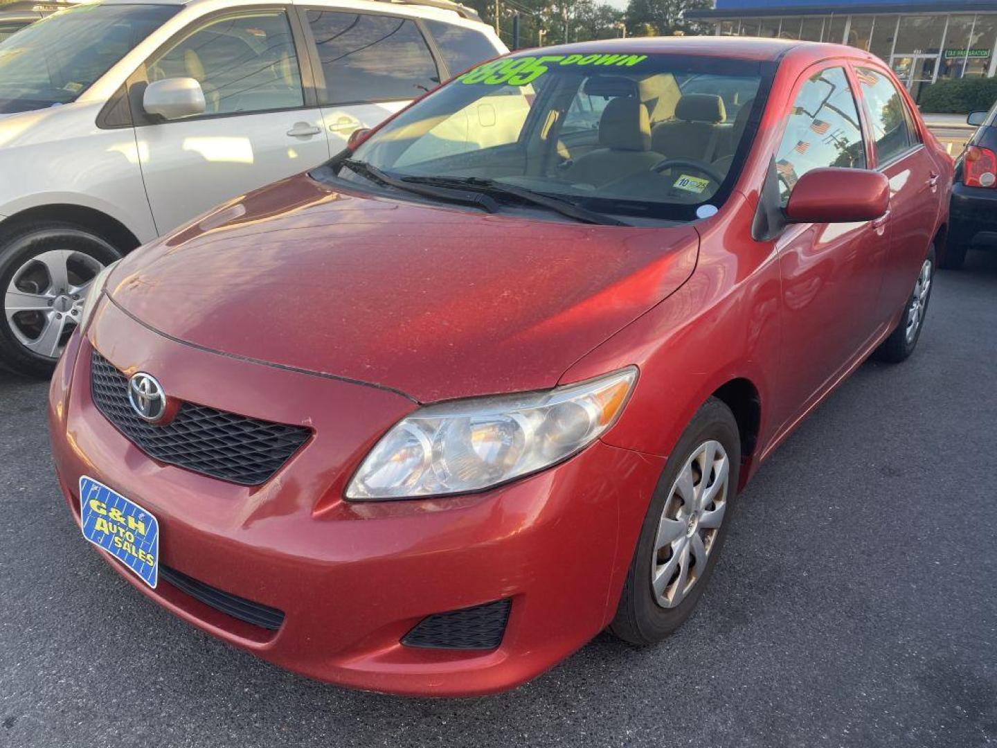 2010 RED TOYOTA COROLLA BASE (2T1BU4EE4AC) with an 1.8L engine, Automatic transmission, located at 930 E Little Creek Road, Norfolk, VA, 23518, (757) 588-0420, 36.915051, -76.244408 - Photo#0