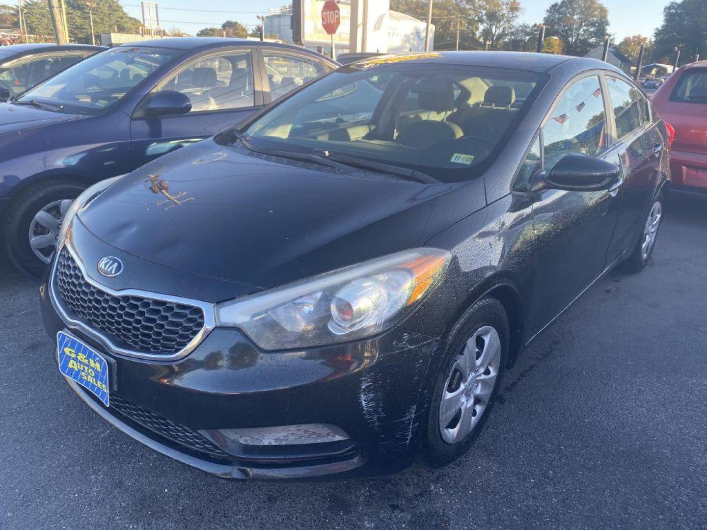 2015 BLACK KIA FORTE LX (KNAFK4A66F5) with an 1.8L engine, Automatic transmission, located at 930 E Little Creek Road, Norfolk, VA, 23518, (757) 588-0420, 36.915051, -76.244408 - Photo#0