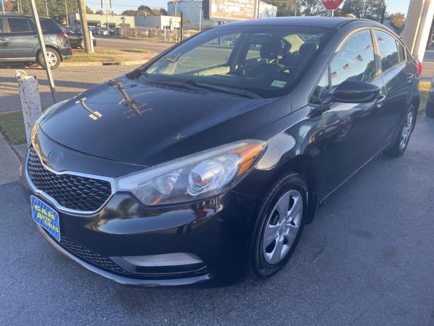 2015 BLACK KIA FORTE LX (KNAFK4A68F5) with an 1.8L engine, Automatic transmission, located at 930 E Little Creek Road, Norfolk, VA, 23518, (757) 588-0420, 36.915051, -76.244408 - Photo#0