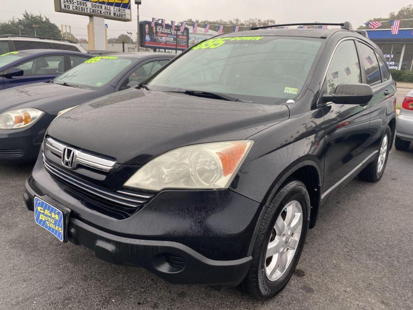 2008 BLACK HONDA CR-V EX (5J6RE48518L) with an 2.4L engine, Automatic transmission, located at 930 E Little Creek Road, Norfolk, VA, 23518, (757) 588-0420, 36.915051, -76.244408 - Photo#0