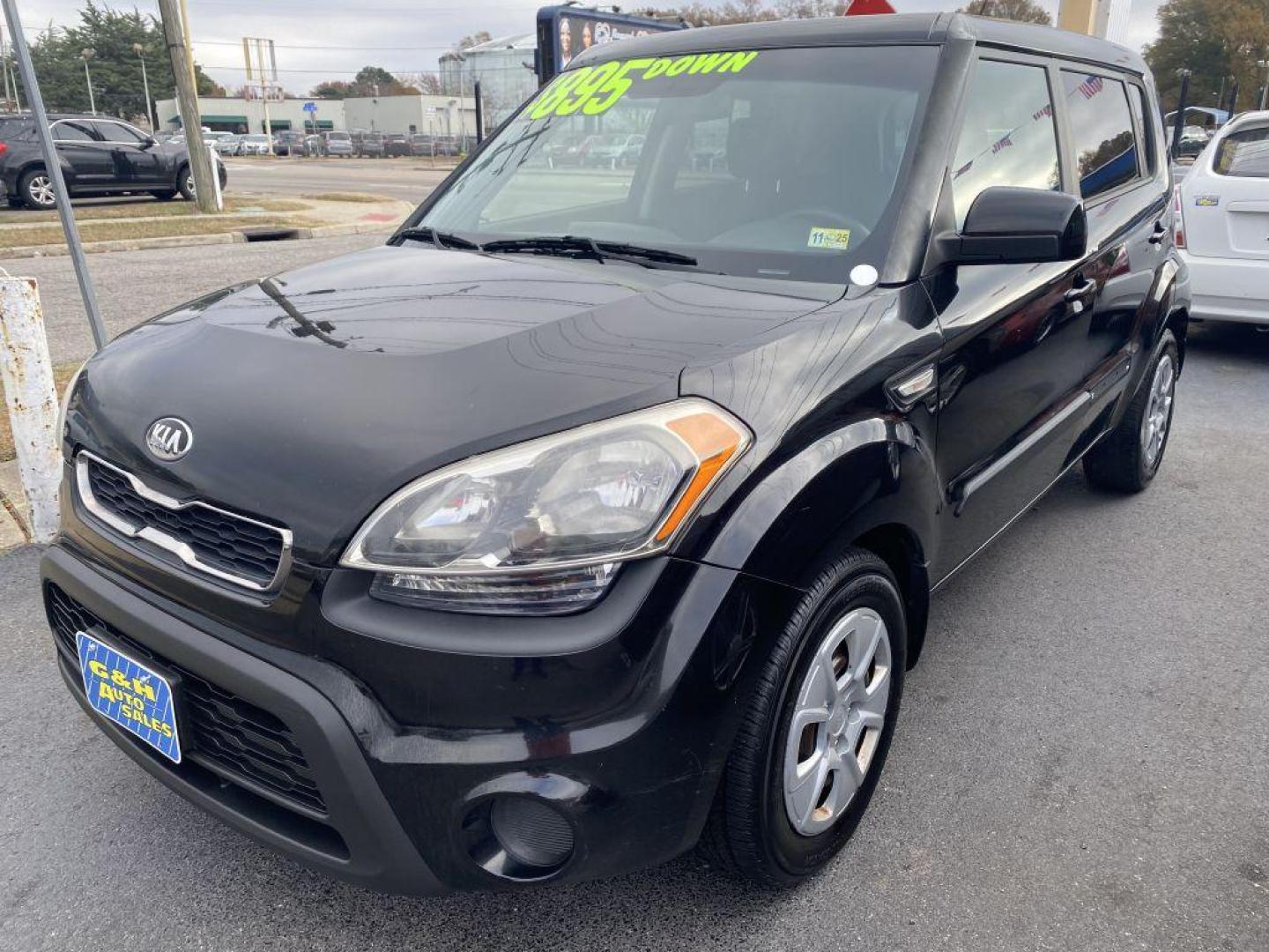 2013 BLACK KIA SOUL (KNDJT2A57D7) with an 1.6L engine, Automatic transmission, located at 930 E Little Creek Road, Norfolk, VA, 23518, (757) 588-0420, 36.915051, -76.244408 - Photo#0