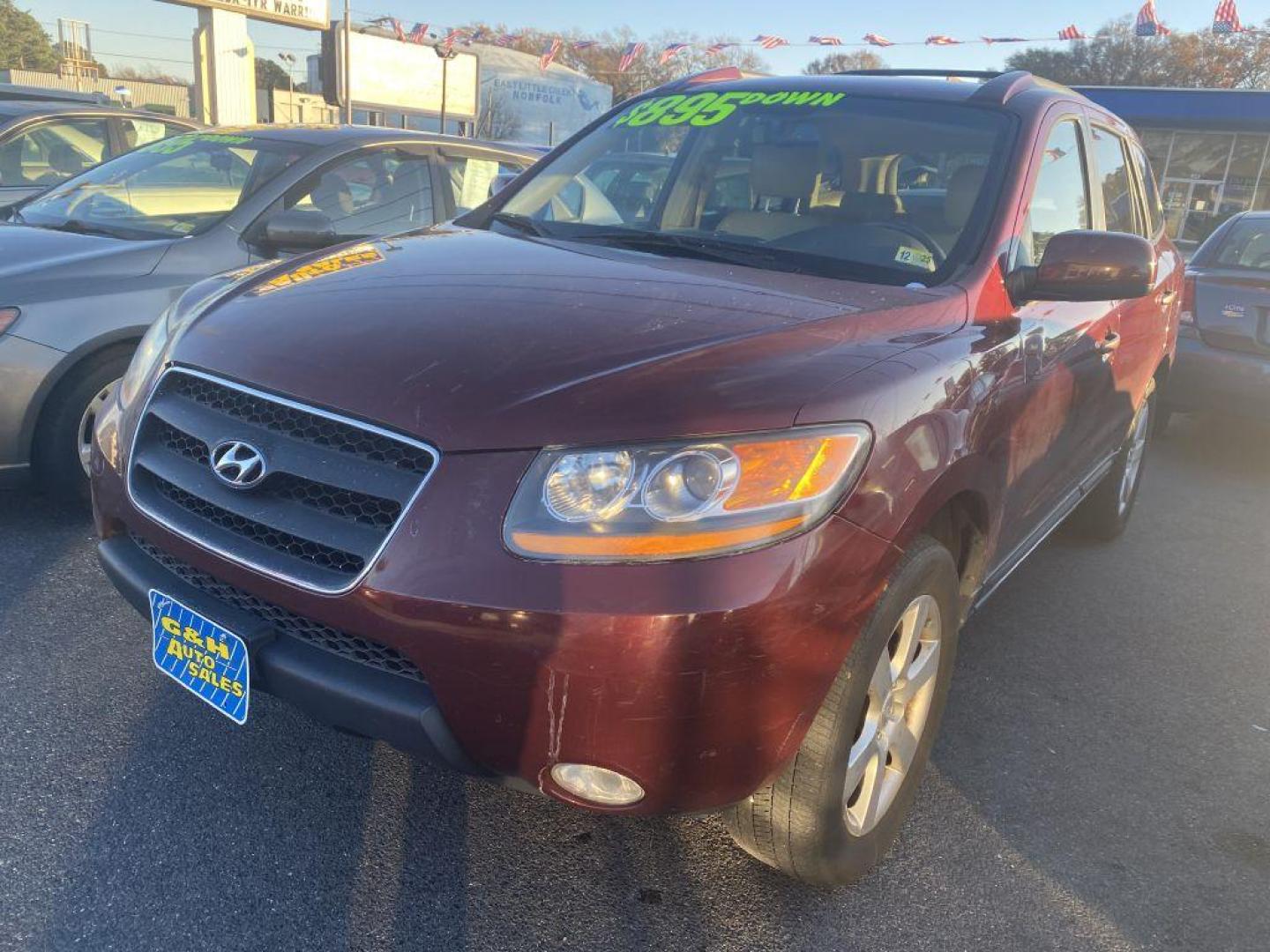 2009 BURG HYUNDAI SANTA FE SE (5NMSH13E29H) with an 3.3L engine, Automatic transmission, located at 930 E Little Creek Road, Norfolk, VA, 23518, (757) 588-0420, 36.915051, -76.244408 - Photo#0