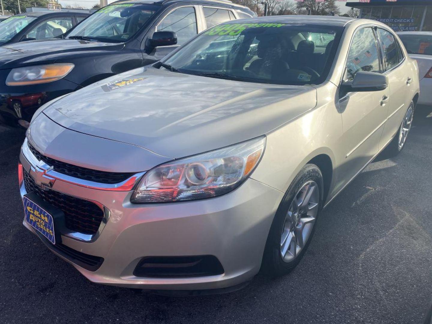 2015 GOLD CHEVROLET MALIBU 1LT (1G11C5SL5FF) with an 2.5L engine, Automatic transmission, located at 930 E Little Creek Road, Norfolk, VA, 23518, (757) 588-0420, 36.915051, -76.244408 - Photo#0