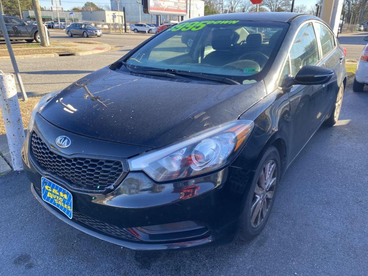 2016 BLACK KIA FORTE LX (KNAFX4A69G5) with an 1.8L engine, Automatic transmission, located at 930 E Little Creek Road, Norfolk, VA, 23518, (757) 588-0420, 36.915051, -76.244408 - Photo#0