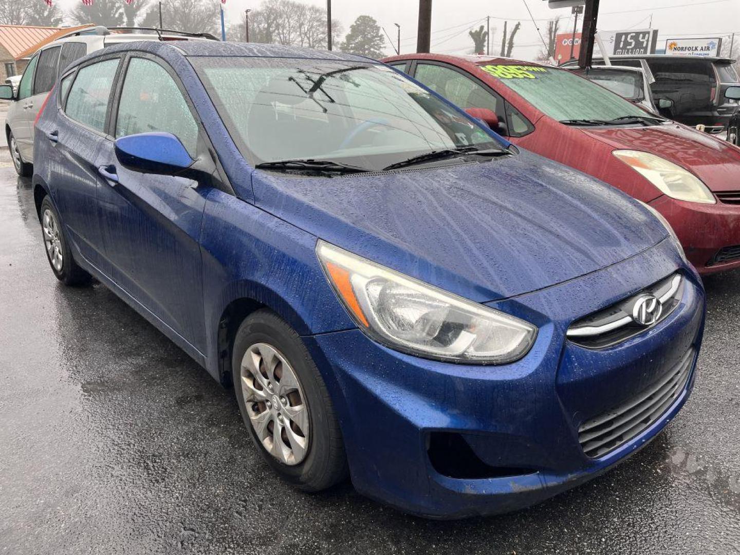 2015 BLUE HYUNDAI ACCENT GS (KMHCT5AE9FU) with an 1.6L engine, Automatic transmission, located at 930 E Little Creek Road, Norfolk, VA, 23518, (757) 588-0420, 36.915051, -76.244408 - Photo#0